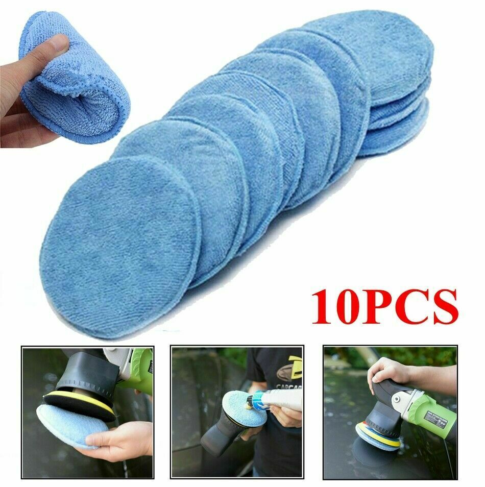 10pcs 5" Car Buffing Pads Polishing Sponge Buffer Set Waxing Foam Polisher Kit