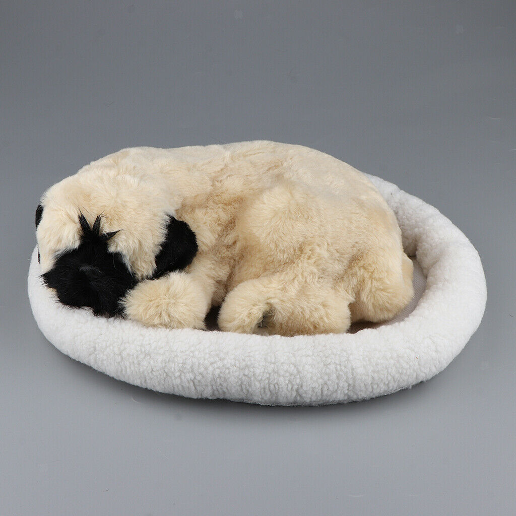 Simulation Dog with Breath Stuffed Animal Ornament Home Decor Pug