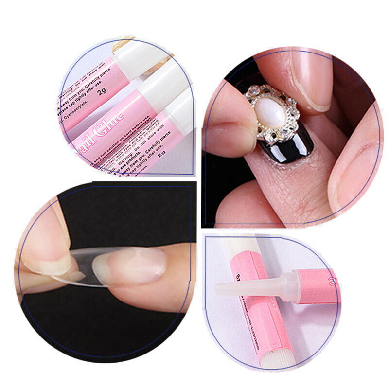 10 x Nail Tip Glue Super Bond For Acrylic Nails Strong Adhesive Manicure Tools