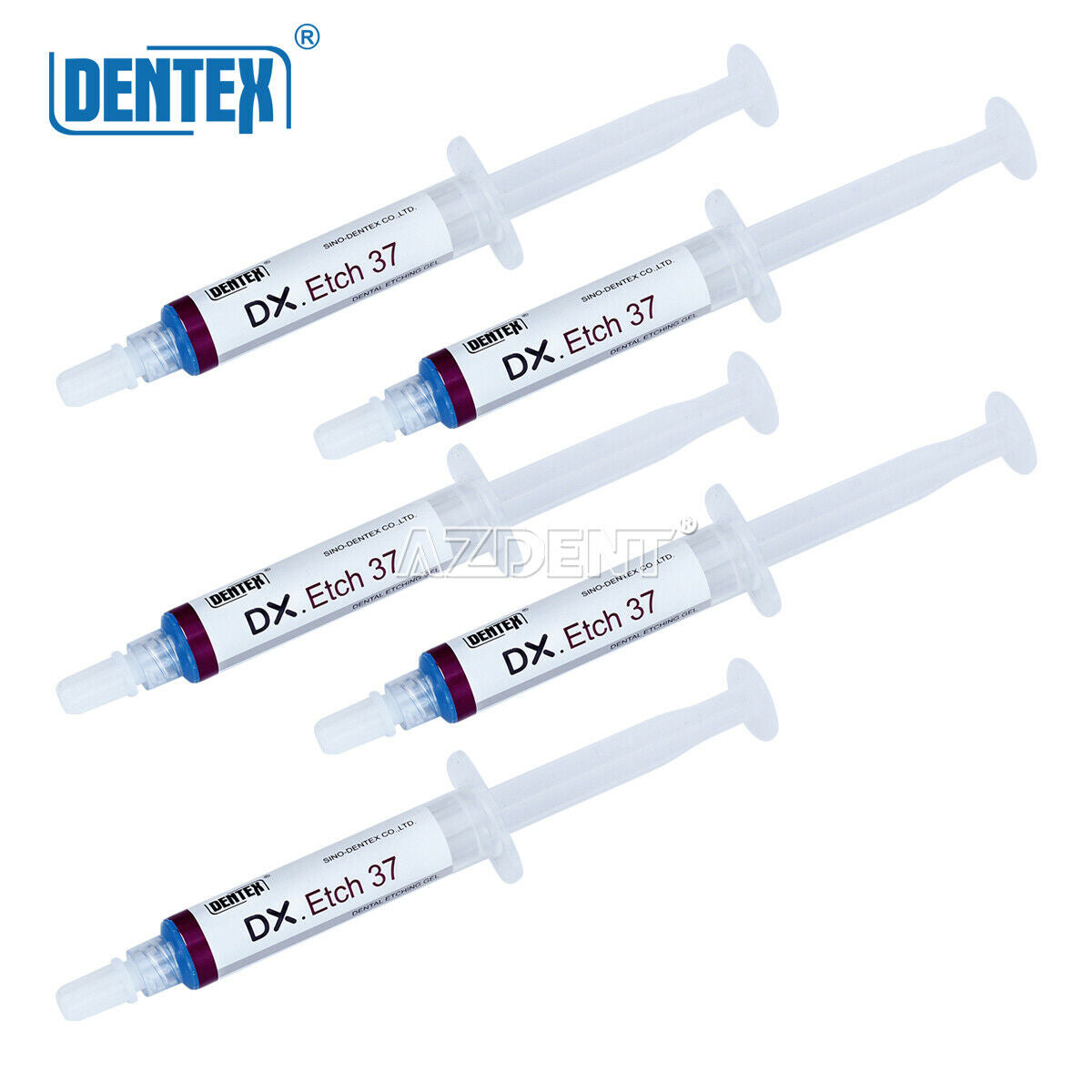 100 PCS Dentex Dental Acid Etching Gel 37% Phosphoric Enamel Dentin 5ml/Syringe