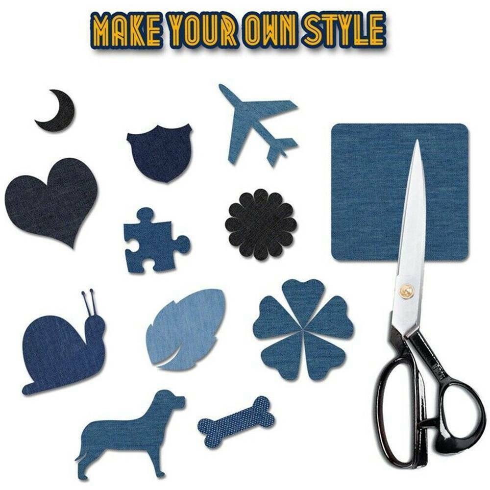 20pcs Iron On Patches Denim Patches DIY Stickers Sewing for Clothes Jeans Repair
