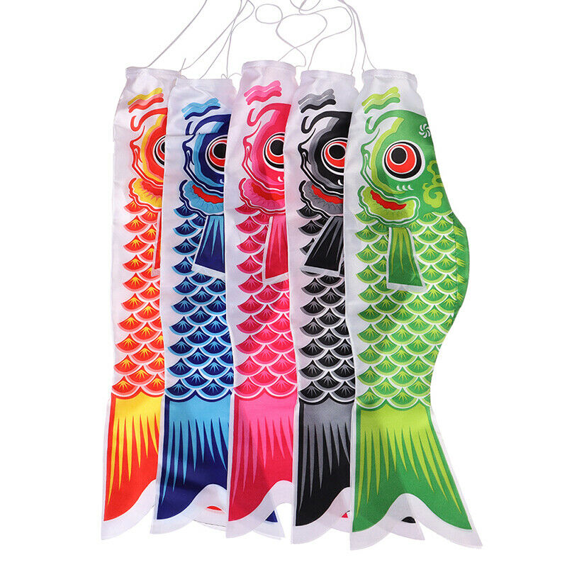 55cm Japanese Carp Windsock Streamer Fish Flag Colorful Wind Sock Flag T .l8