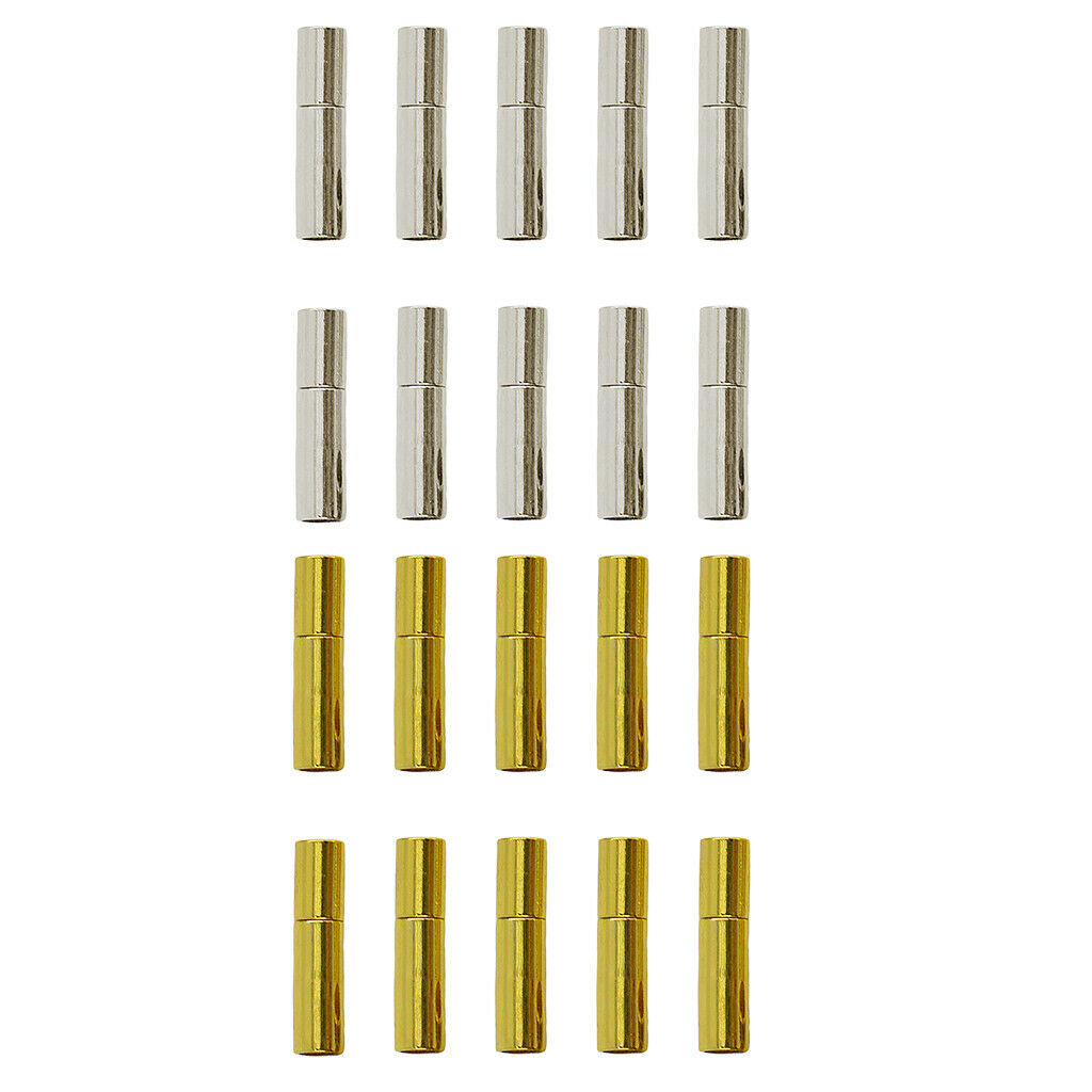20 sets of 2mm 3mm leather Kumihimo adhesive magnetic clasp