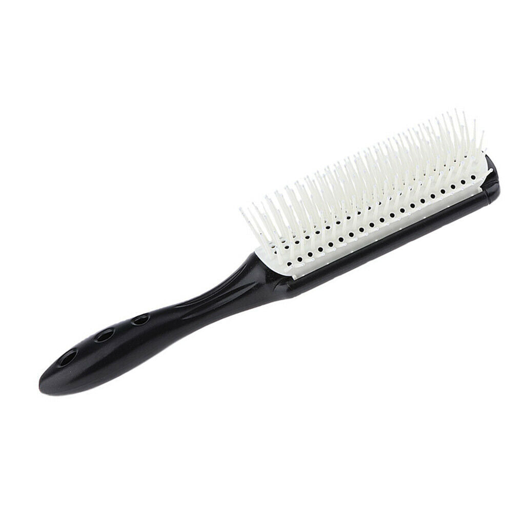9 Row Vented Hairbrush Detangling Hair Styling Brush for Wet Dry Long Hair Black