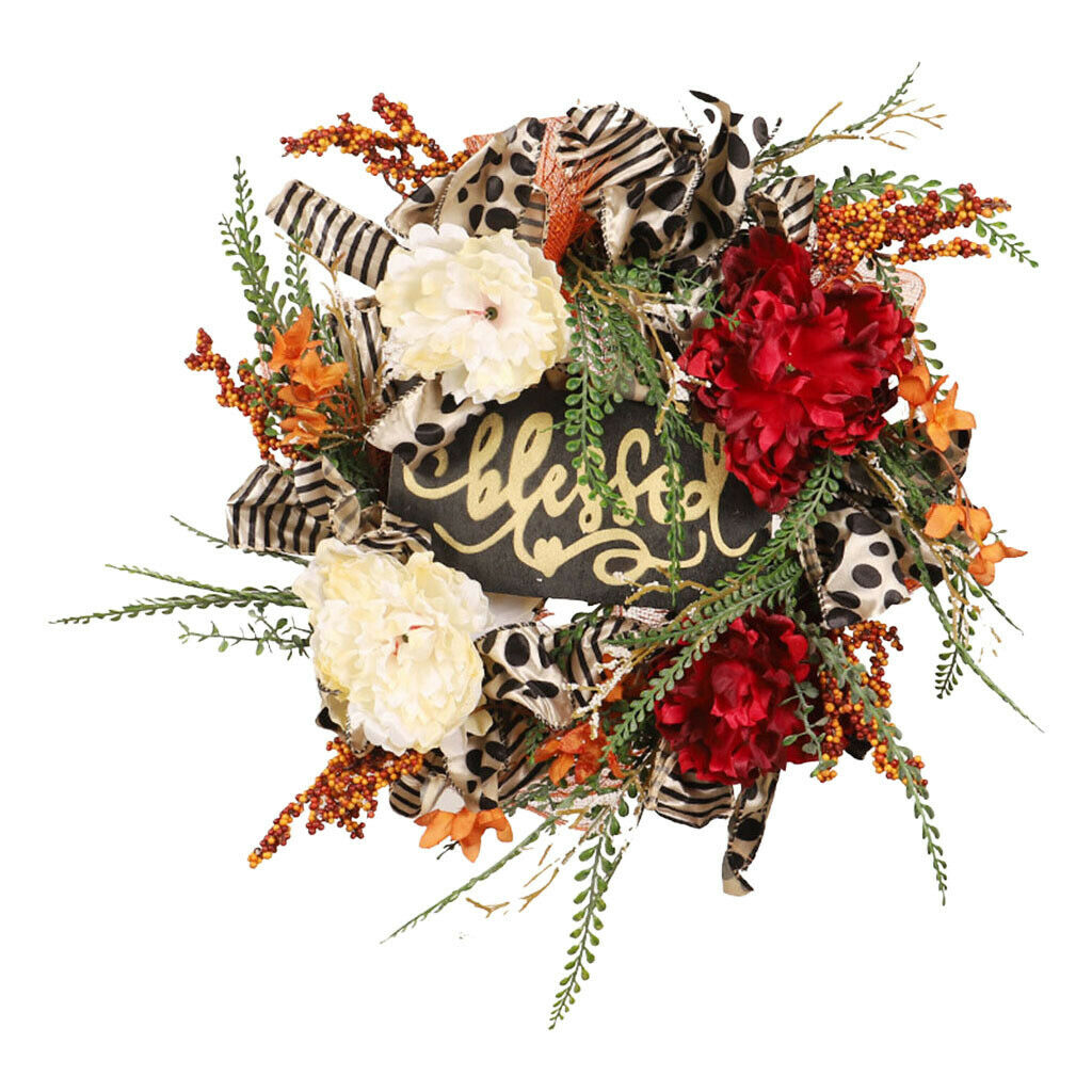 Wreath Garland Wedding Floral Door Wall Decor Artificial Flower Fall Hanging