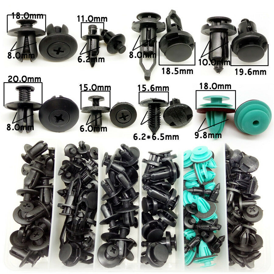120xCar Fastener Clips Car Door Panel Interior Lining Bumper Cover Fender Rivets