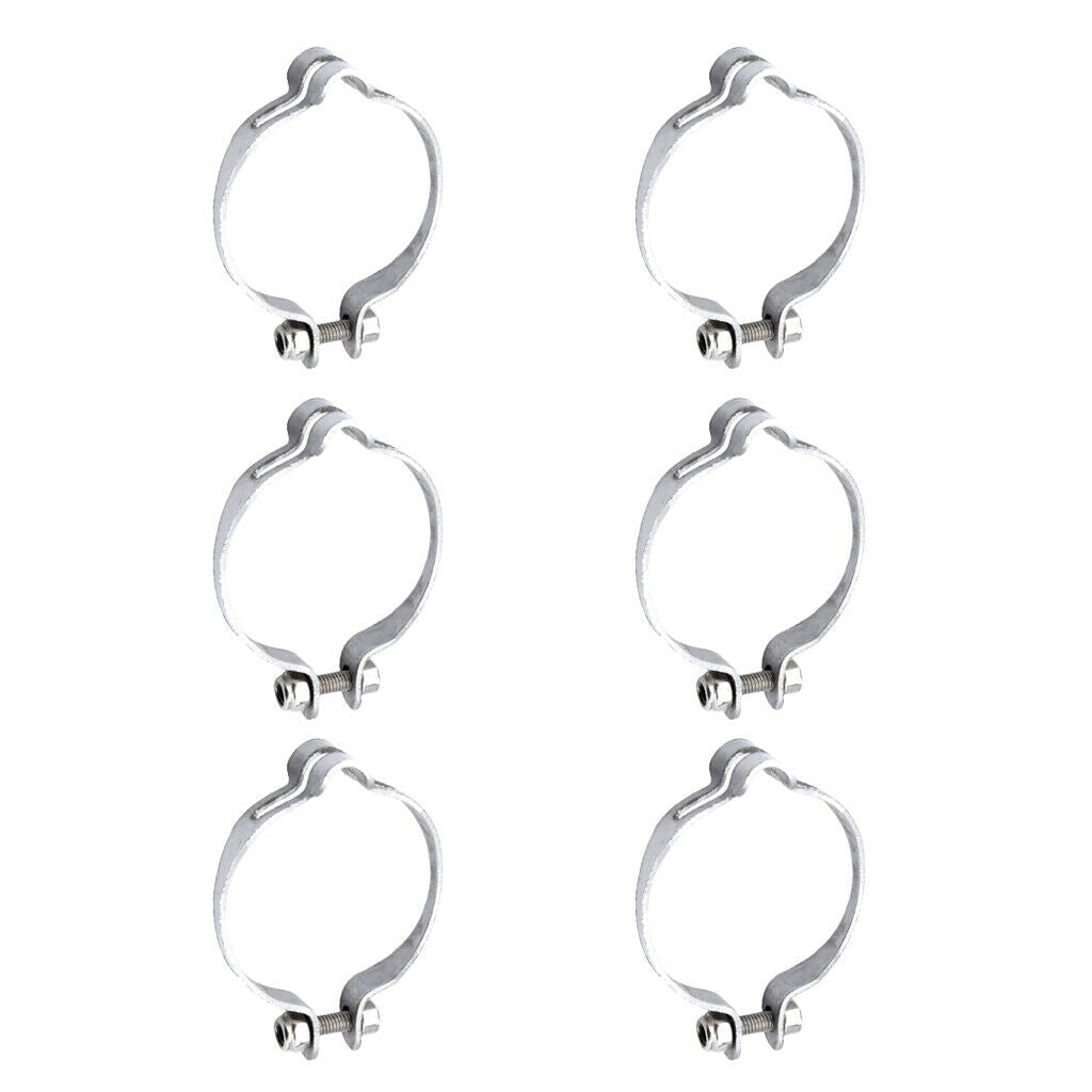 6x 25.4mm Cable Clamp Hose Holder Fixed Gear Cycle Brake Shifter Tube Clip