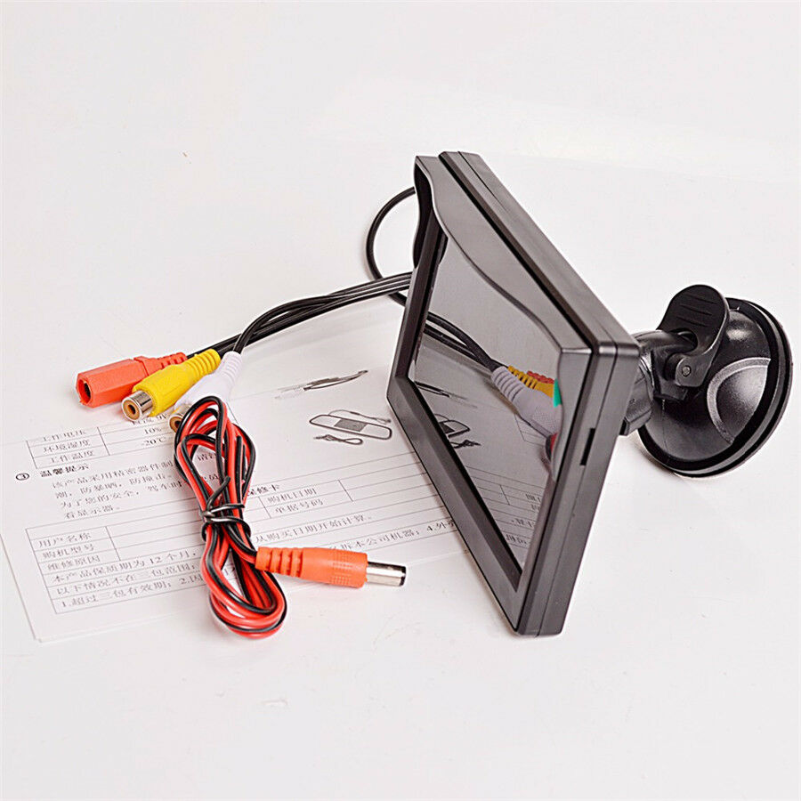 5'' TFT LCD Color HD Monitor+2 Bracket for Car Parking Reverse Backup Camera DVD
