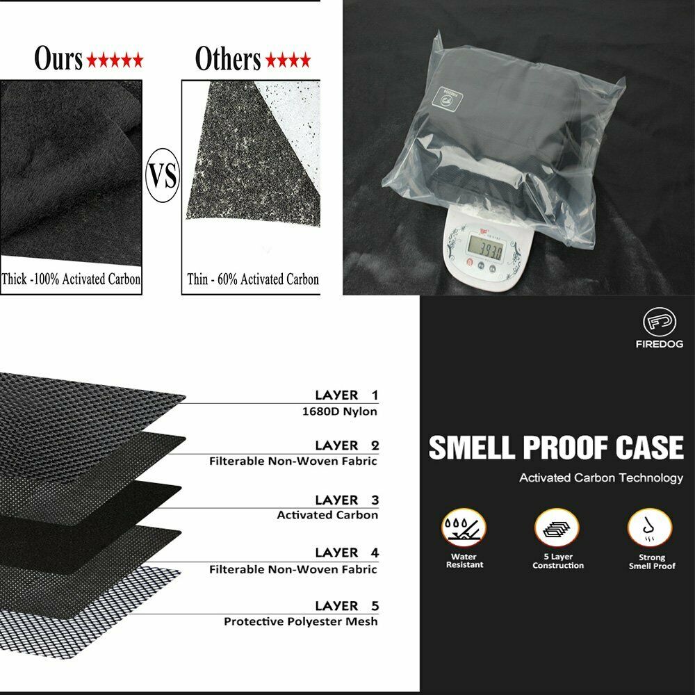 Smell Proof Bags With Combination Lock Carbon Lined Odor Proof Deodorized Stash