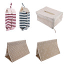Linen Tissue Box Home Bathroom Toilet Paper Napkin Holder Floral Storage Bag