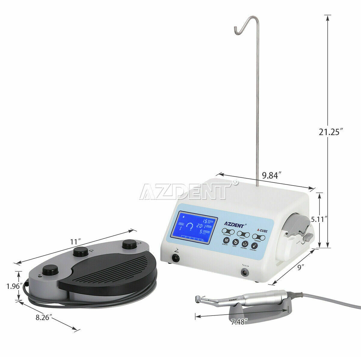 Dental LED Implant Motor System Surgical Brushless + 20:1 Contra Angle Handpiece
