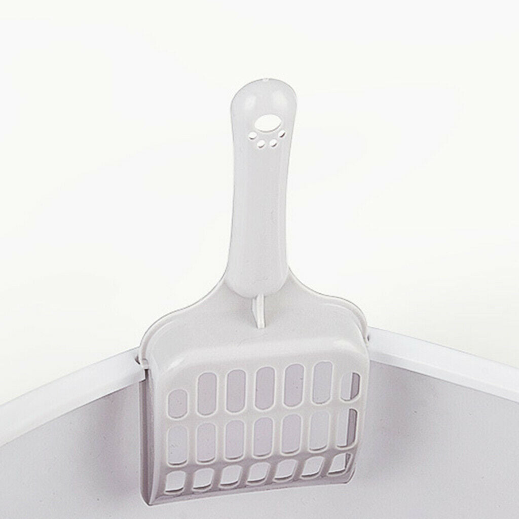 Anti Splash Toilet Bedpan Cats Litter Box Dog w/ Shovel Dog Toilette Gray