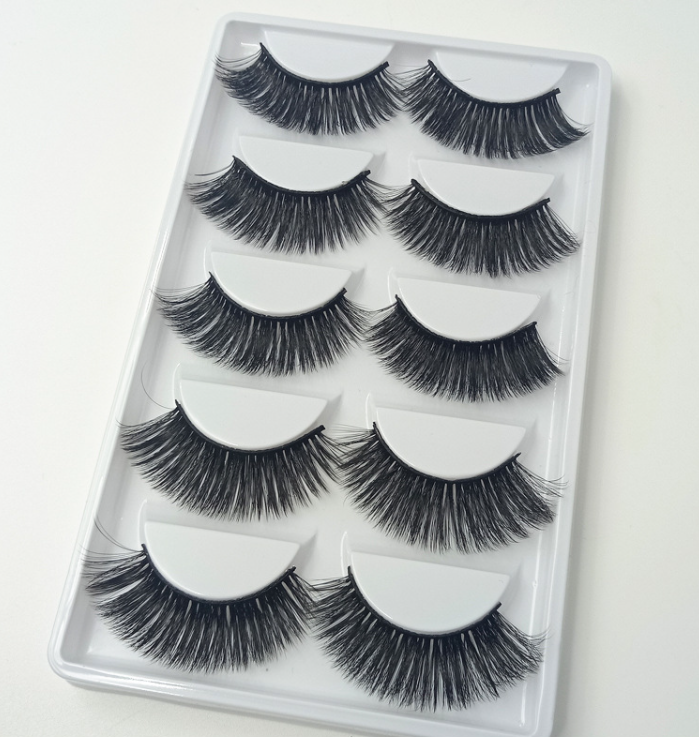5 Pairs 5D Makeup Handmade Natural Thick False Eyelashes Eye Lashes Extension