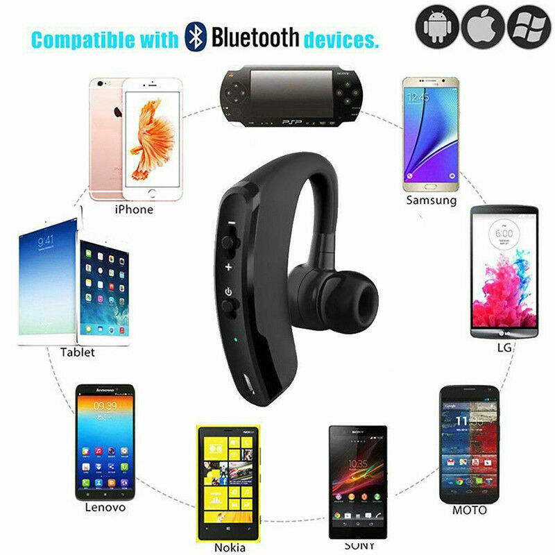 V9 Bluetooth 4.0 Wireless Headset Sports Ear-Hook Earphone Handsfree Universal