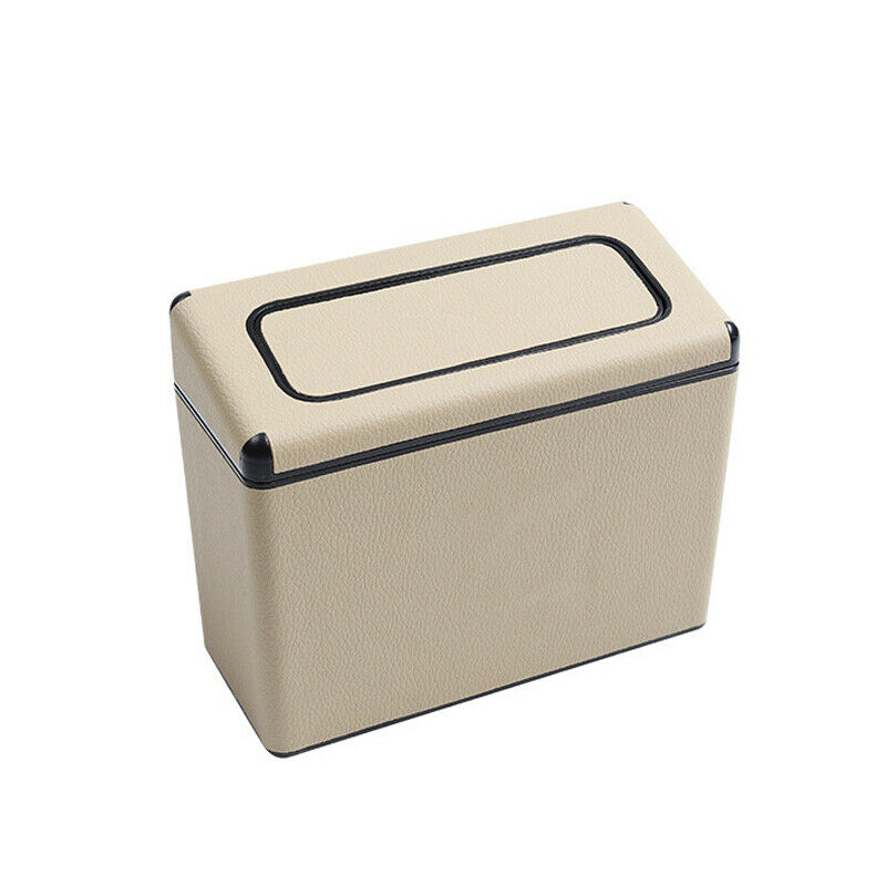1PCS Car Leather Door Seat Back Hanging Trash Bag Garbage Case Can Waterproof