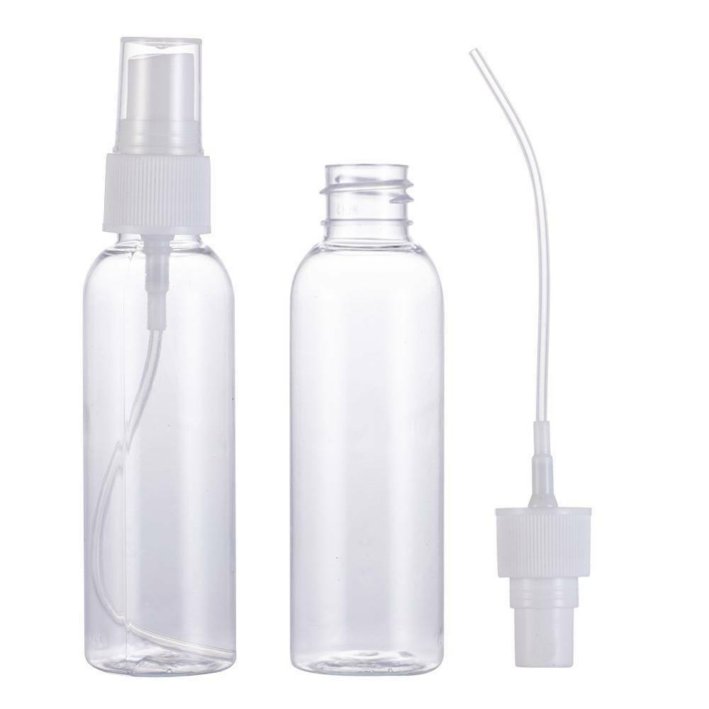 Lots 5Pcs 60ml 2OZ Travel Transparent Plastic Empty Spray Bottle Set Reuse US