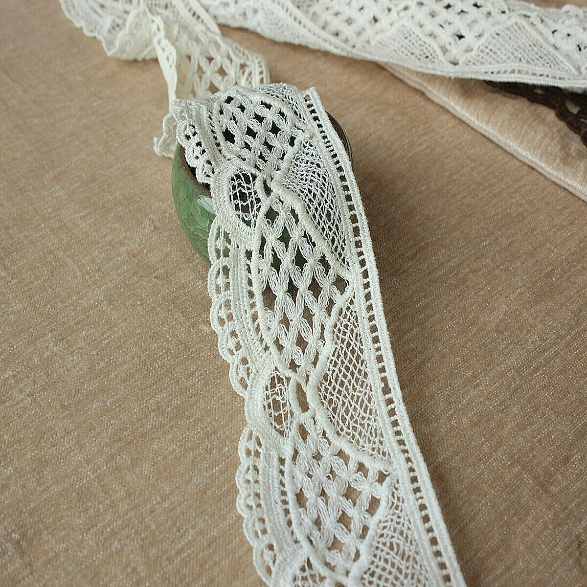 2 Yards White Cotton Lace Crochet Trim DIY Costume Sewing Accessory 5.5cm wide
