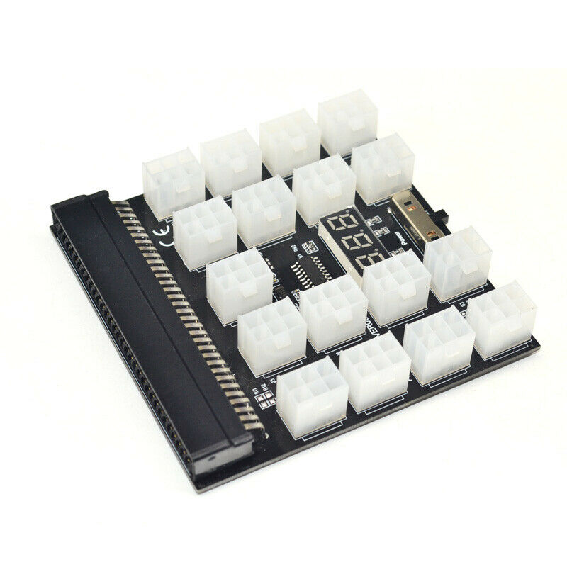 PCI-E 17X6Pin Power Supply Breakout Board Adapter Converter 12V for Ethereum BA6