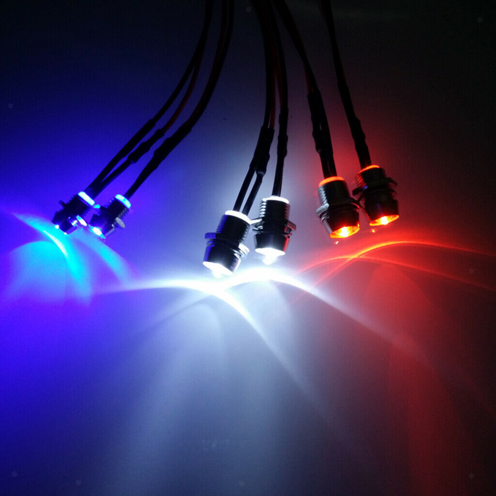 6pc RC Headlight Taillight Accessory for 1/5 1/8 1/10 1/12 1/16 Truck Models