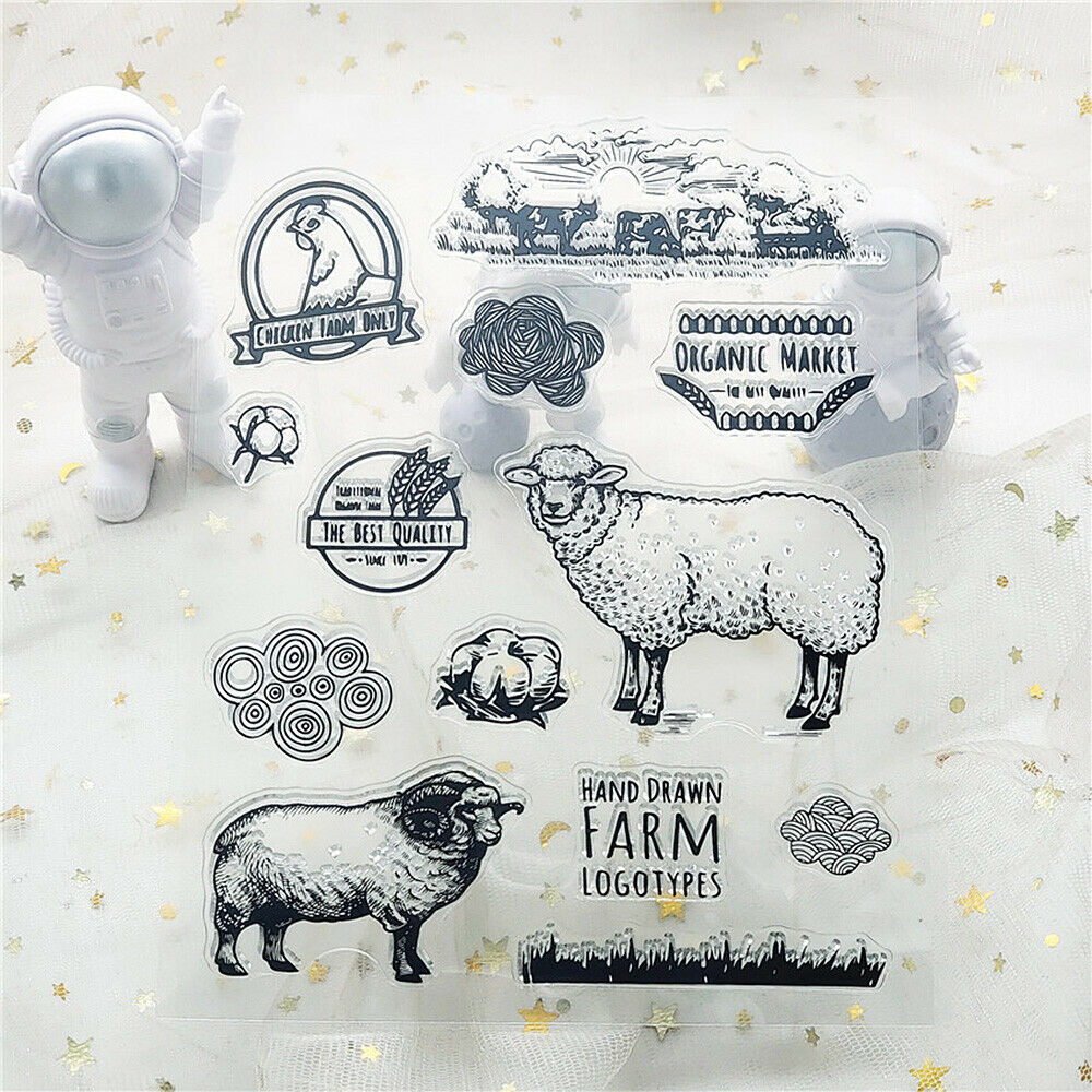 Silicone Clear Stamp Sheep Seal Scrapbooking Embossing Paper Card Album Craft
