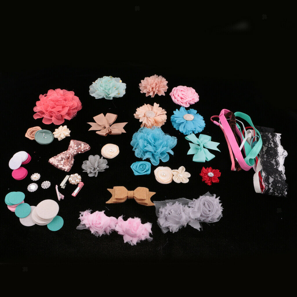 DIY Baby Headband Making Kits Baby Shower Headband Stations White/Pink/Blue