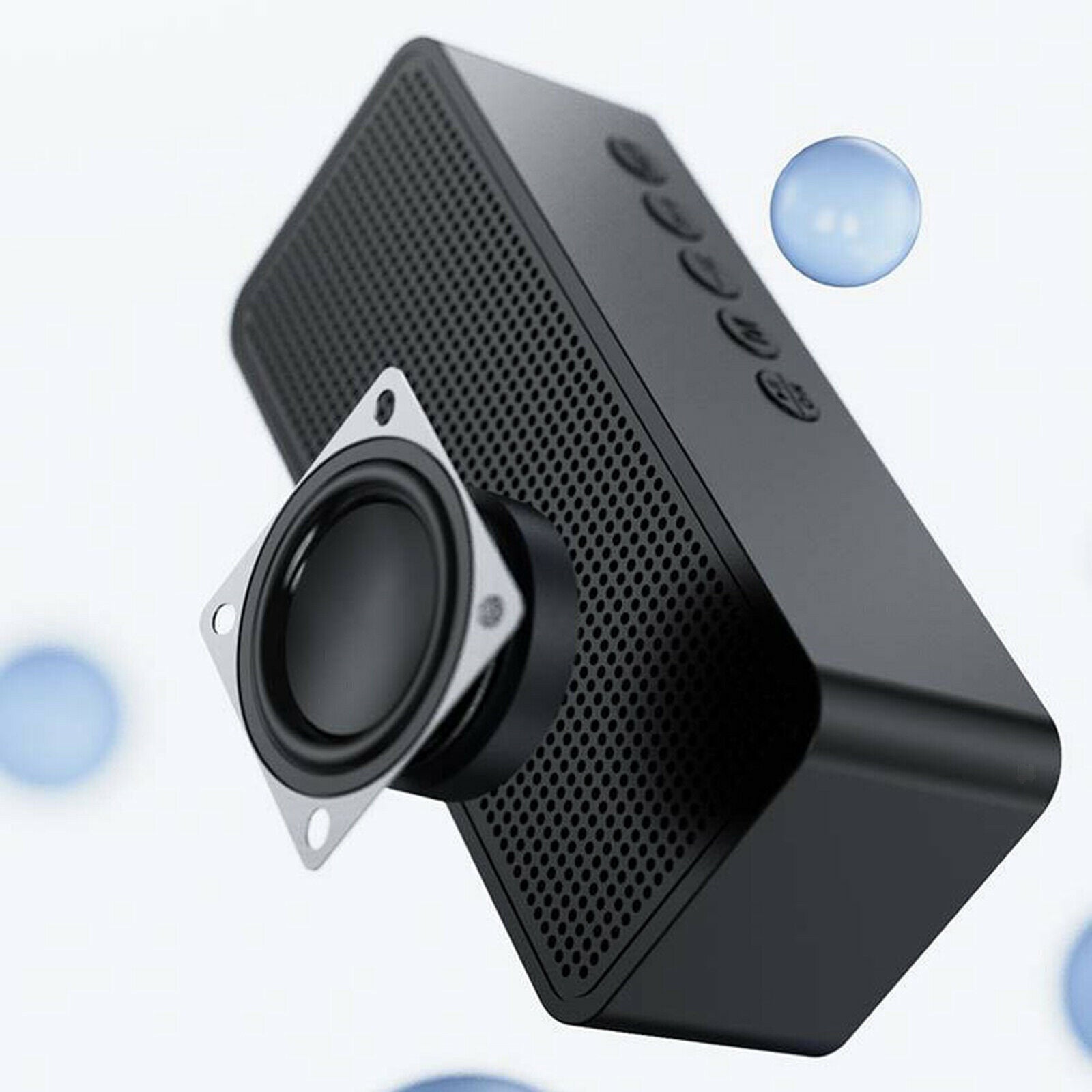 Bluetooth Speaker Mini Dual Alarm Temperature Clock Large Mirror Screen