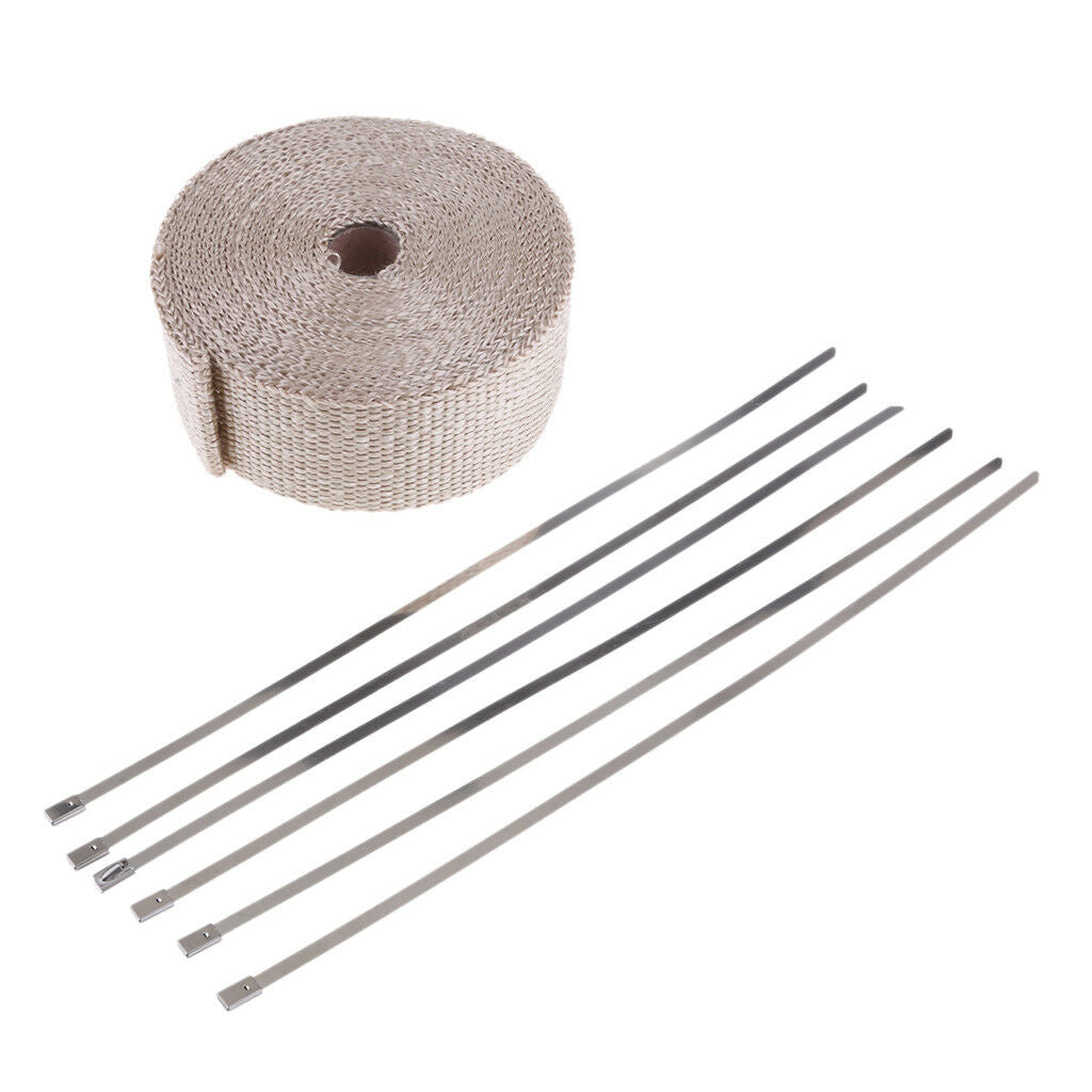 10M Exhaust Header Pipe Heat Wrap DIY Motorcycle Insulation Shield Tape