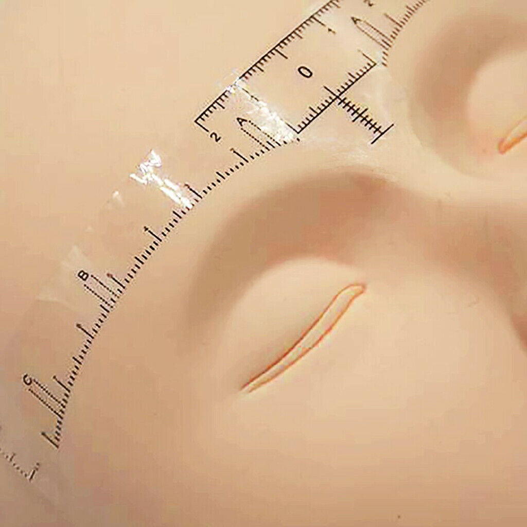30pcs Disposable Microblading Eyebrow Measure Ruler Stickers Tattoo Makeup