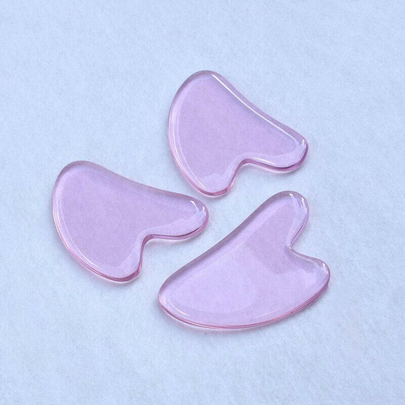 Natural Heart Jade Gua sha Stone Board Massage Plate Jade Face Scrapers T.l8