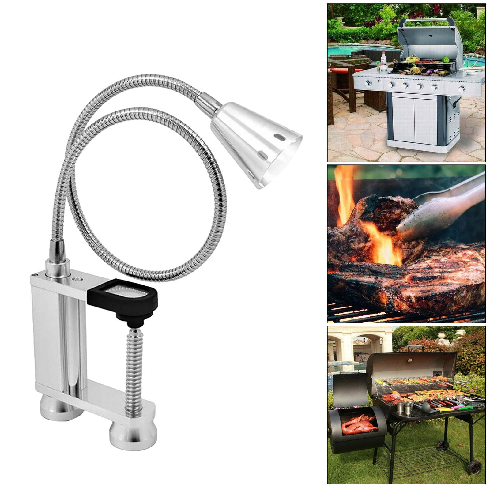 LED BBQ Grill Light Attaches Magnetically Surface 12 LED Lights Indoor