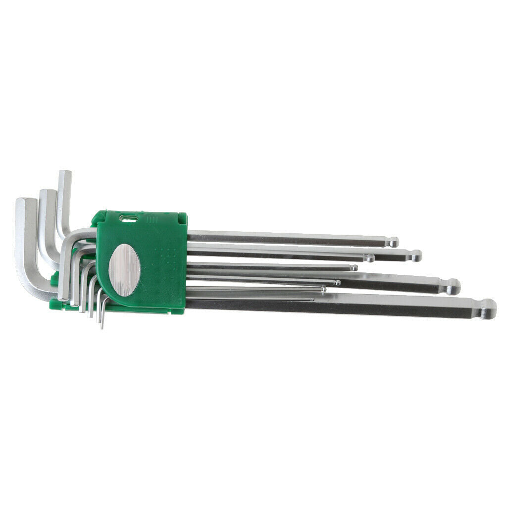 9 Pieces Hex Key Allen Wrench Arm Ball End Hex Key Wrench Extended