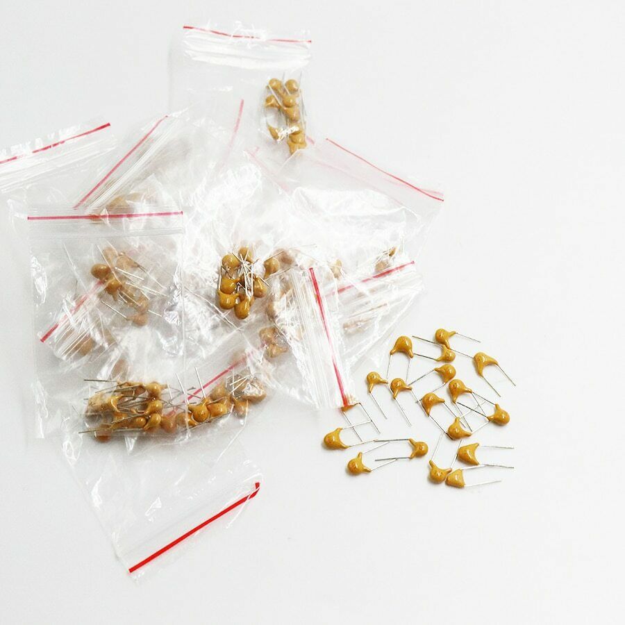 18 values 180pcs Ceramic Capacitors Assortment Kit 20pF~1uF 50V