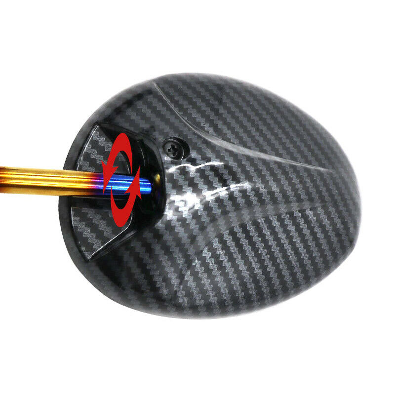 2PCS Carbon Color Scooter Motorcycle Bikes Rotation Rear View Side Mirror 8mm