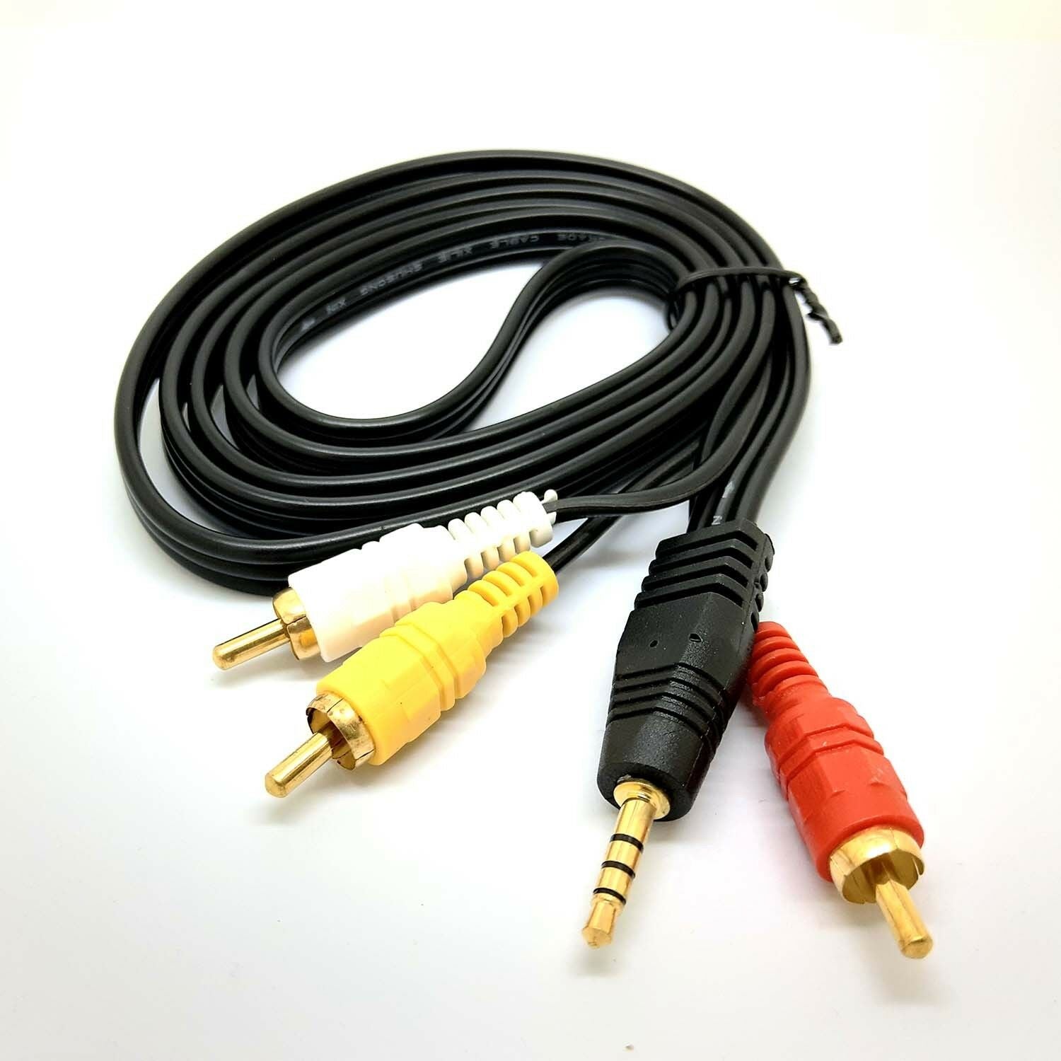 3.5mm to 3RCA AV A/V Audio Video TV Cable/Cord/Lead For Toshiba Camcorder Camera