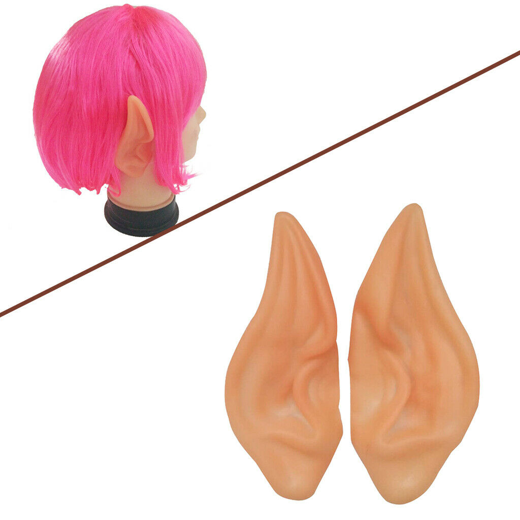 1 Pair Halloween Fairy Elf Ears Soft Party Dress Up Accessories Ear Props