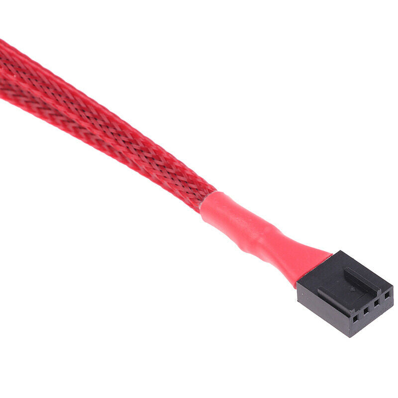 1Pc Red Computer Fan Line 1 To 3 Way 4Pin PWM Fan HUB Hub Fan Extension C.l8