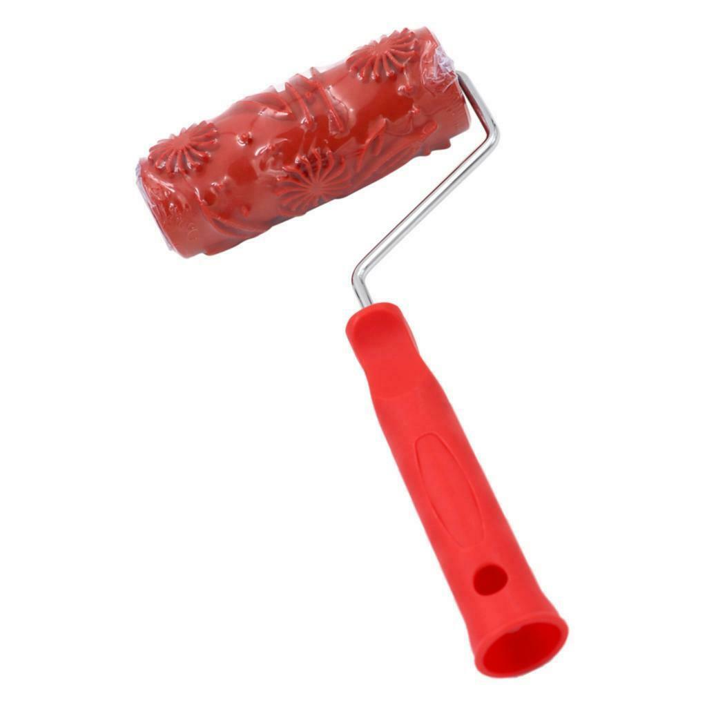 5'' Rubber Flowers Pattern Painting Roller Wall Decoration Brush Tool