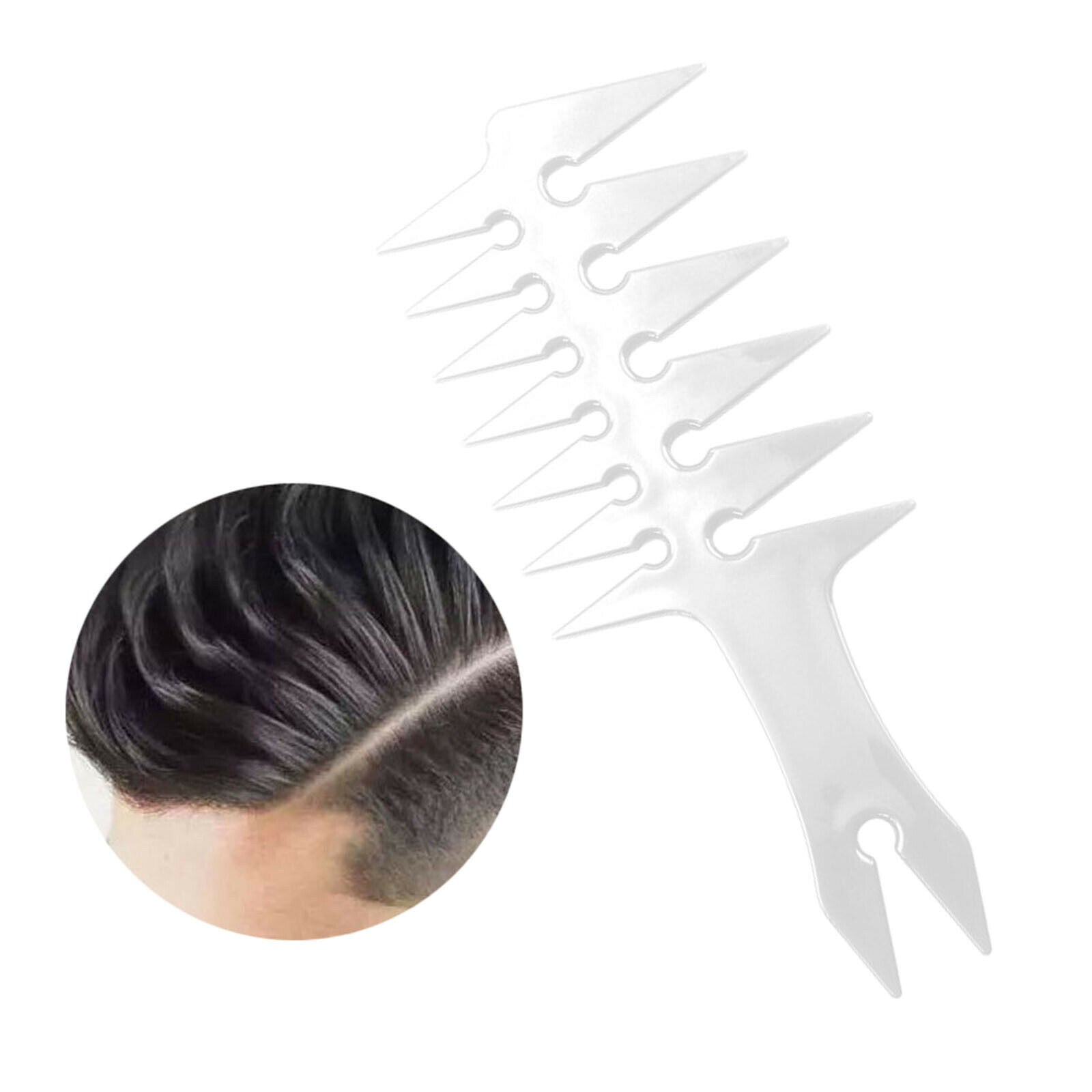 Men's Oil Head Comb Large Tooth Hair Styling Comb Hairdressing White