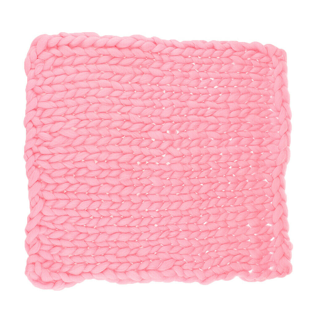 2Pcs Lovely Newborn Baby Wool Braid Blanket Stuffer Carpet Basket Photography