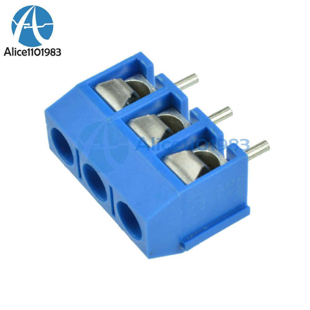 100PCS KF301-3P 5.08mm 3 Pin Connect Terminal Screw Terminal Connector