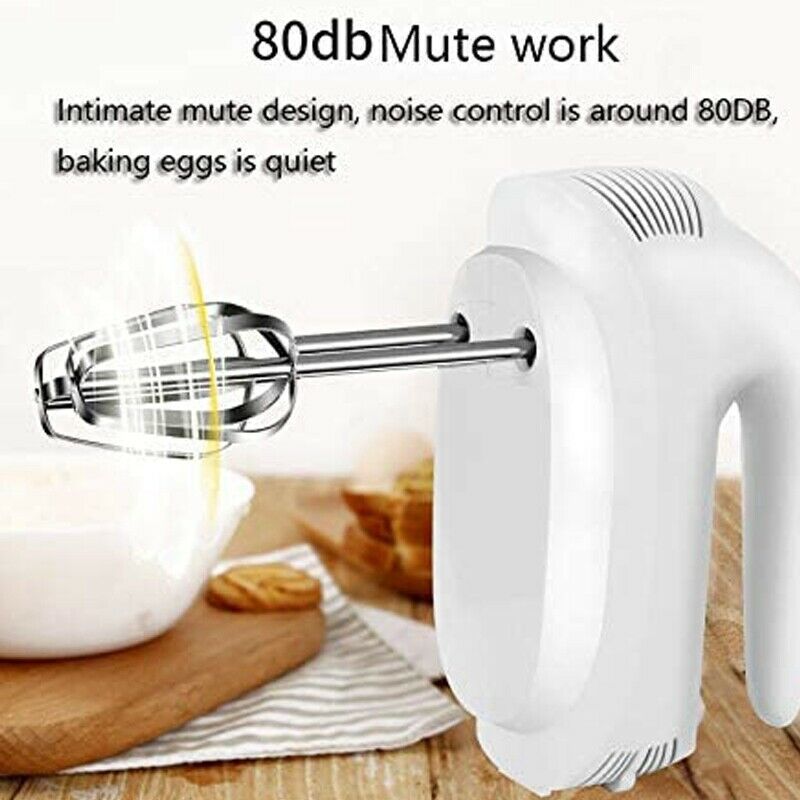Hand Mixer Electric Whisk with 5 - Speed Adjustment Function Food Stand Mix K4Q7