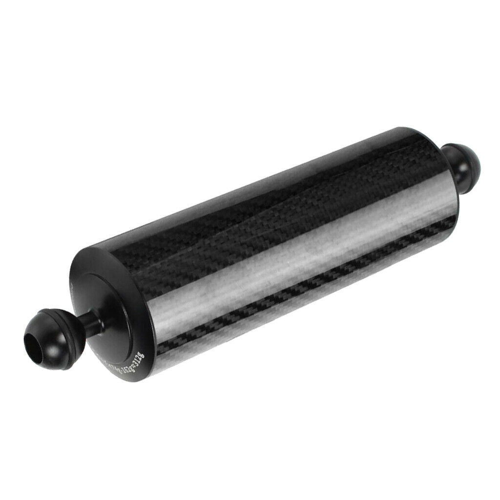 Black D60mm Carbon Fiber Dual-Ball Float Buoyancy Arm Camera Cam Tray 10inch