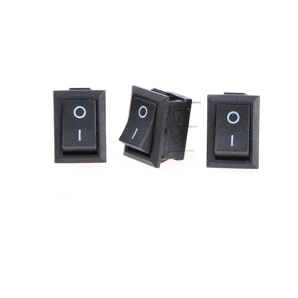 3Pcs 6A/250VAC 10A/125VAC Neon Light Illuminated On/Off SPST Rocker Switc.l8