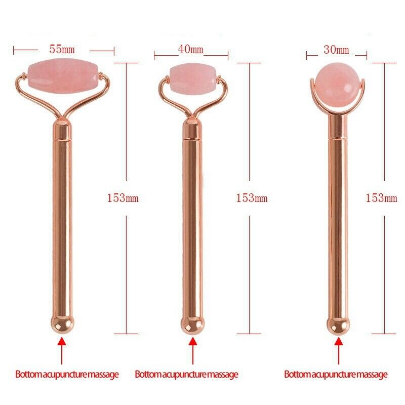 Jade Roller for 3 in 1 Face Roller Massager Quartz Roller Massager Skin TighQ7I2