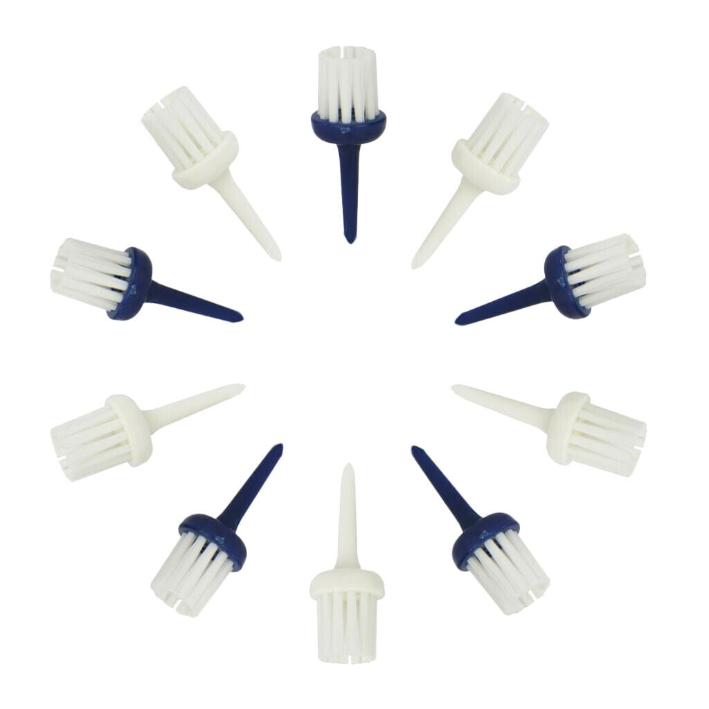10pcs Pro Golf Brush Tees Driver Training Supplies Golf Brushes Tees 52mm