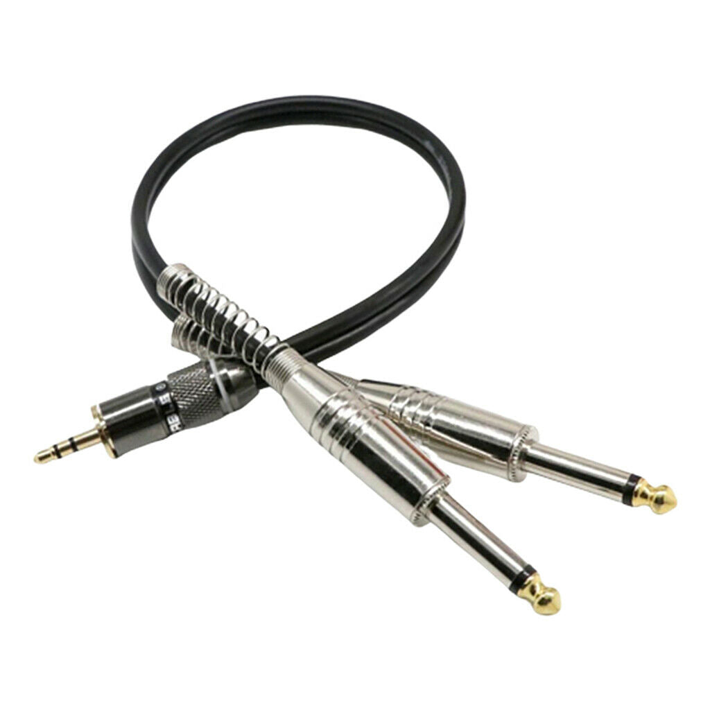 3.5mm to Dual 1/4 Inch Cable, 1/8" TRS to 2 6.35mm TS Mono Y Splitter Male to
