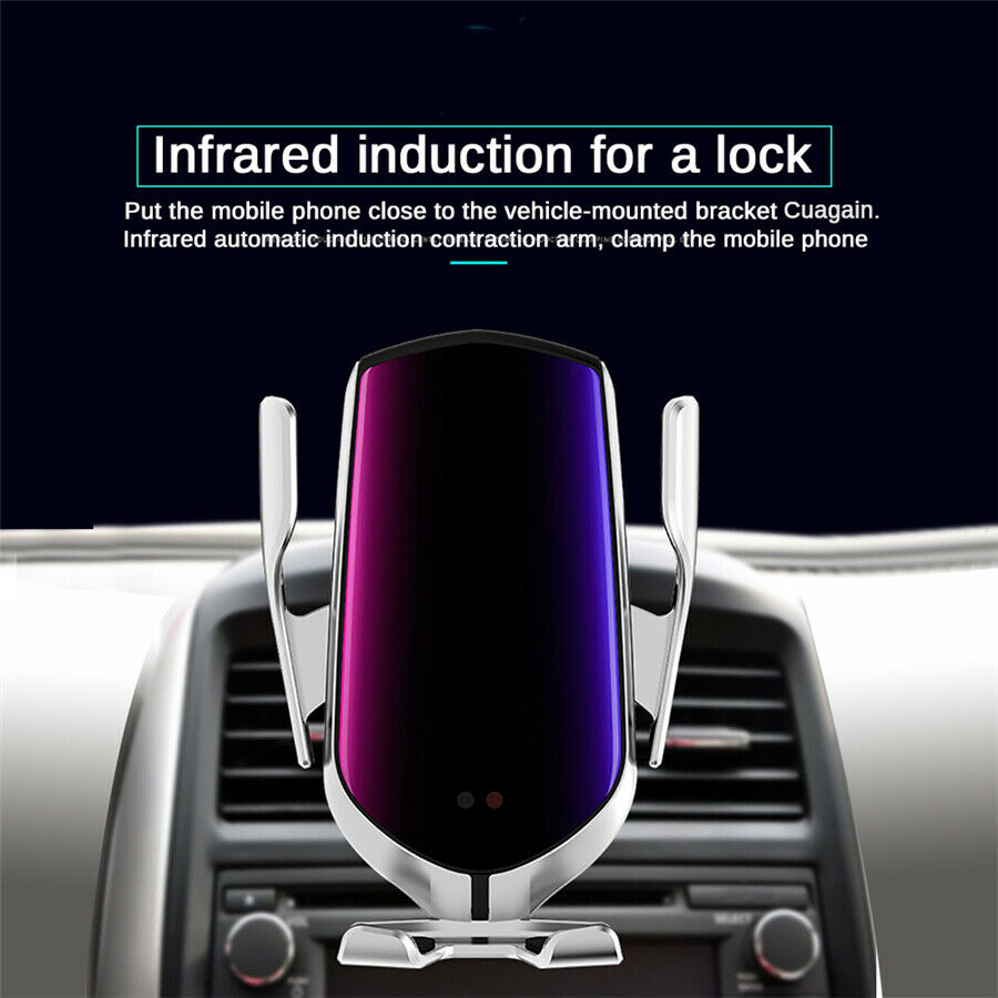 Car Qi Wireless Charger Clamping phone Holder Qi Charger Holder APP Position 10W