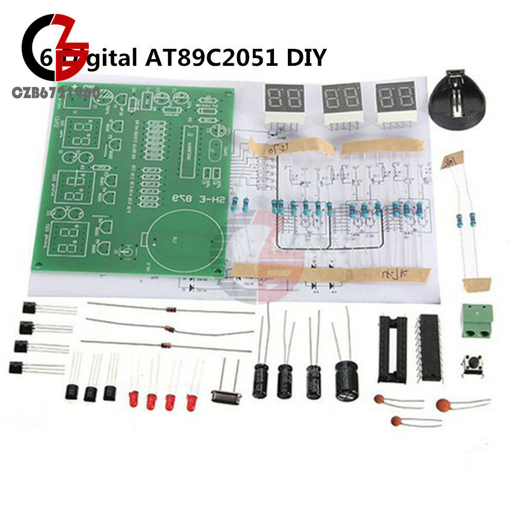Digital 4 Bits AT89C2051 Electronic Clock Electronic Production Suite DIY Kits