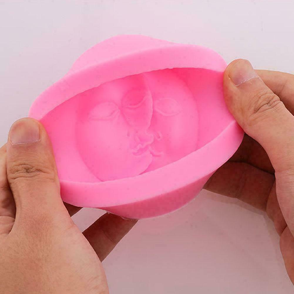 DIY Silicone Sun Moon Face Candle Soap Mold Craft Molds Mould Handmade SALE X1C1