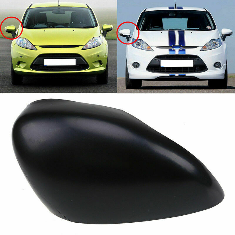1PC Right Passenger Side Mirror Cover Cap Matte Black Fit For Ford Fiesta Sedan